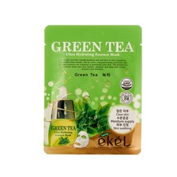 Тканевая маска для лица с экстрактом зеленого чая EKEL Green Tea Ultra Hydrating Essence Mask