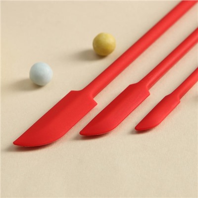 Набор лопаток «Петит», 30×3×0,5 см, 3 шт, цвет красный