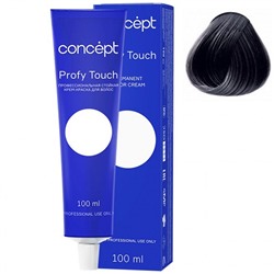 Стойкая крем-краска для волос 1.0 черный Profy Touch Concept 100 мл