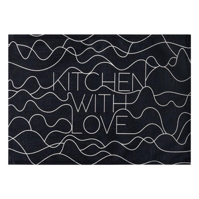 Салфетка на стол Доляна Kitchen with love, 30х45 см, полиэстер 100%