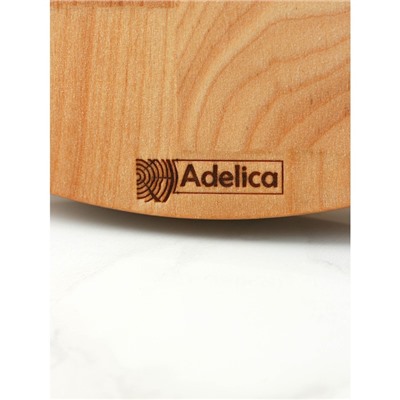 Двухъярусная подставка Adelica, d=32×20×1,8 см, высота 27 см, массив берёзы, пропитано маслом