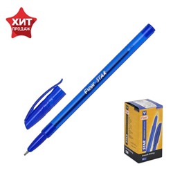 Ручка шариковая Flair Star, матовый корпус, узел-игла 1.0 мм, масляная основа, стержень синий