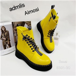 Женские ботинки 8391-30 желтые