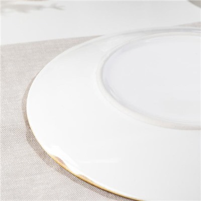 Тарелка «Тигровая лилия», d=26 см, белая, фарфор