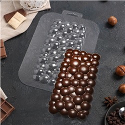 Форма для шоколада и конфет «Плитка Пузырьки», цвет прозрачный