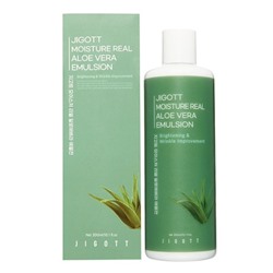 Jigott Moisture Real Aloe Vera Emulsion Увлажняющая эмульсия для лица с экстрактом Алоэ Вера  300мл