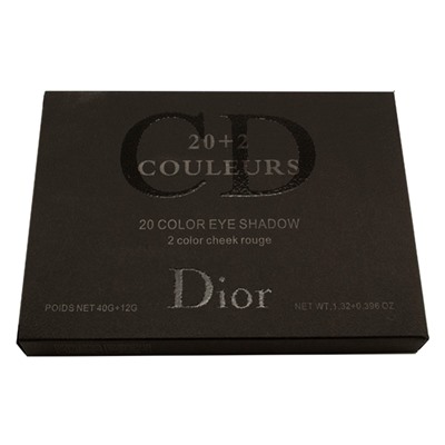 Тени для век Christian Dior 20 Color Eye Shadow 2 Color Cheek Rouge тени 20 цв. + румяна 2 цв. № 1 52 g