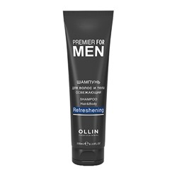 OLLIN PREMIER FOR MEN Шампунь для волос и тела освежающий 250 мл