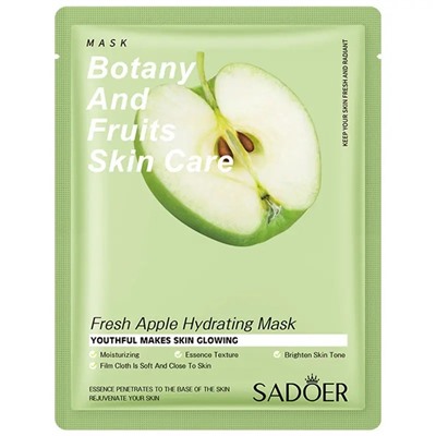 SADOER Увлажняющая маска для лица Fresh Apple Htdrating  Mask