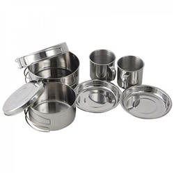 Набор металлической посуды походный 8 предметов Camp-S11 Ecos (1/16)