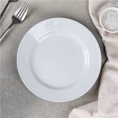 Тарелка «Палитра», d=20 см, белая, фарфор