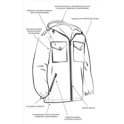 Костюм "ТУРИСТ 2" куртка/брюки цвет: кмф "Граница хаки", ткань: Твил Пич