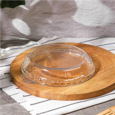 Форма для запекания и выпечки из жаропрочного стекла круглая Доляна, 1 л, d=22 см
