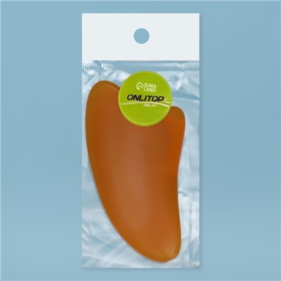 Массажёр гуаша «Лапка», 10 × 5 см, цвет оранжевый