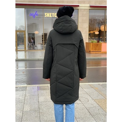 Женская зимняя куртка 977(31) темный хаки