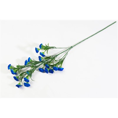 Ветка гвоздики 20 цветков синяя