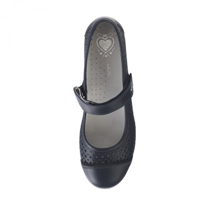 30000/2(2)-КП-01 (синий, 712) Туфли школьные ТОТТА для девочки, нат. кожа, размеры 37-38