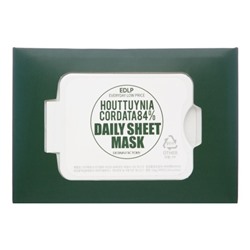 Тканевые маски для лица с экстрактом цветка хауттюйнии Derma Factory Houttuynia Cordata 84% DAILY SHEET MASK