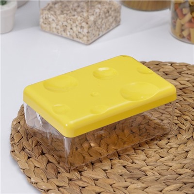 Контейнер для сыра, 16×11×7 см, цвет жёлтый