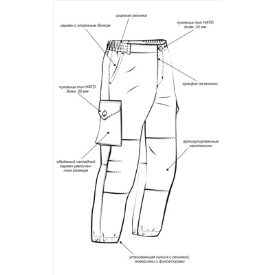 Костюм "ТУРИСТ 2" куртка/брюки цвет: кмф "Граница хаки", ткань: Твил Пич