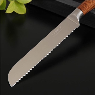 Нож кухонный Доляна Forest, хлебный, лезвие 20 см