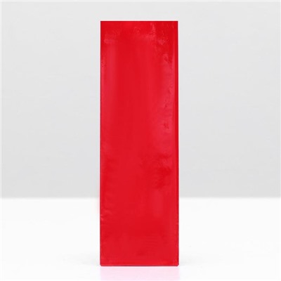 Пакет бумажный фасовочный, глянцевый, красный, 5,5 х 3 х 17 см