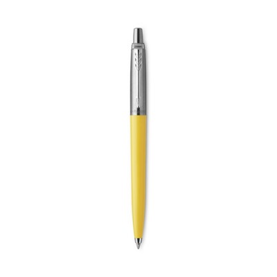 Ручка шариковая Parker Jotter Color М, корпус пластиковый, жёлтый, синие чернила, блистер