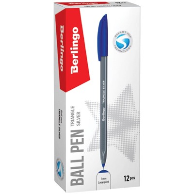 Ручка шариковая 1.0 мм, Triangle Silver, чернила синие, трёхгранная