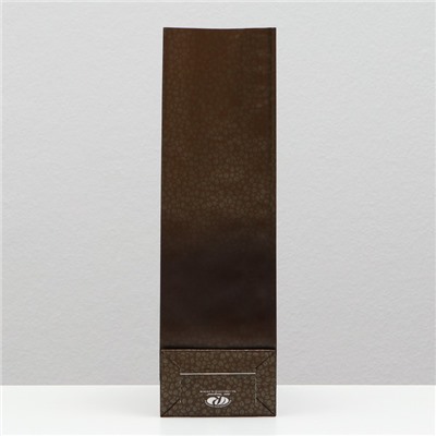 Пакет бумажный фасовочный, "Кофе", трёхслойный, коричневый, 7 х 4 х 21 см