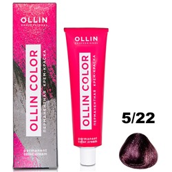 Перманентная крем-краска для волос  COLOR 5/22 Ollin 60 мл