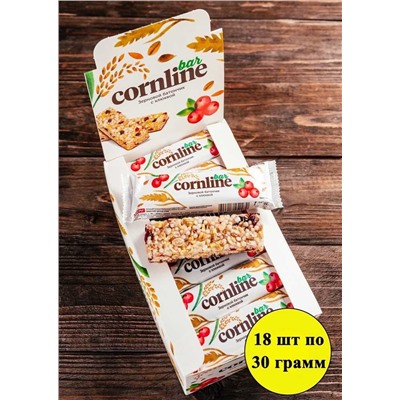 Злаковый батончик Cornline c Клюквой и воздушным рисом упаковка 18 шт