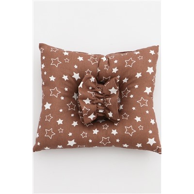 Подушка для кормления ребенка на манжете ПКР/звездочка-коричневая