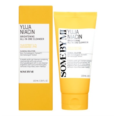 SOME BY MI YUJA NIACIN BRIGHTENING ALL-IN-ONE CLEANSER Мультифункциональная пенка для умывания с экстрактом юдзу и ниацинамидом 100мл