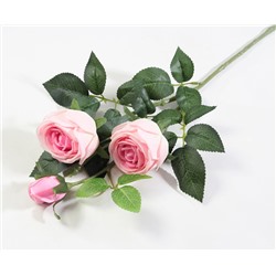 Ветка розы 3 цветка с латексным покрытием нежно- розовый