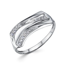Серебряное кольцо с бесцветными фианитами - 1352