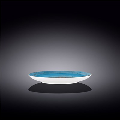 Тарелка круглая Wilmax Spiral, d=20.5 см, цвет голубой