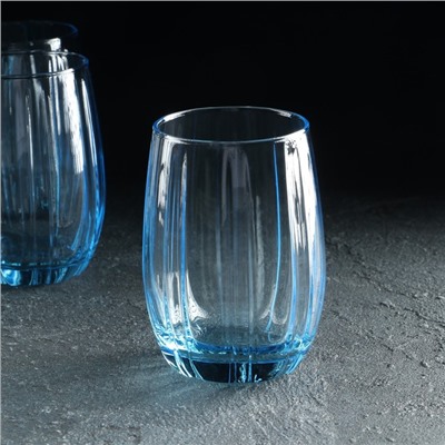 Набор стаканов Linka, 6 шт, 240 мл, цвет голубой, стекло