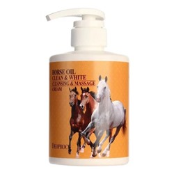 Очищающий массажный крем для тела с лошадиным жиром DEOPROCE HORSE OIL CLEANSING & MASSAGE CREAM