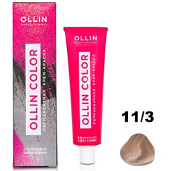 OLLIN COLOR Перманентная крем-краска для волос 11/3 специальный блондин золотистый 60 мл