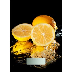 Весы кухонные электронные стекло 5 кг 20*14,5 см дисплей Лимон Maxtronic (1/24)