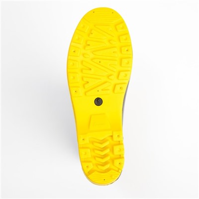 Сапоги резиновые женские, черный+желтый, размер 36