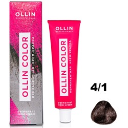 Перманентная крем-краска для волос  COLOR 4/1 Ollin 100 мл