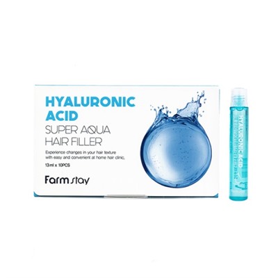 Суперувлажняющий филлер для волос с гиалуроновой кис FarmStay Hyaluronic Acid Super Aqua Hair Filler