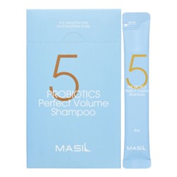 MASIL 5 PROBIOTICS PERFECT VOLUME SHAMPOO Шампунь для увеличения объема волос с пробиотиками 8мл*20