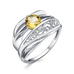 Серебряное кольцо с цитрином - 1359