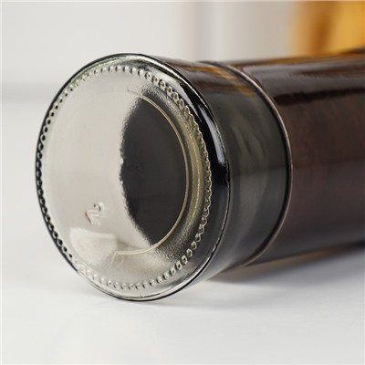 Набор стеклянных ёмкостей для специй на металлической подставке «Богема», 5,5×11 см, 6 шт, цвет коричневый