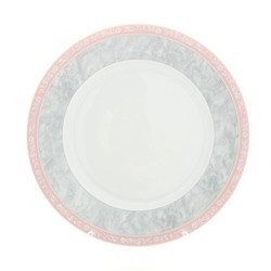 Блюдо мелкое Jana, декор «Серый мрамор с розовым кантом» 30 см