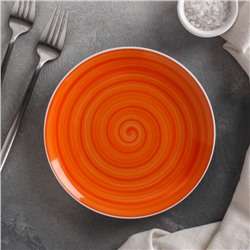 Тарелка Infinity, d=17,5 см, оранжевая, фарфор