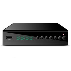 Ресивер эфирный цифровой DVB-T2/C HD HD-350 металл дисплей DOLBY DIGITAL Сигнал Electronics (1/10)