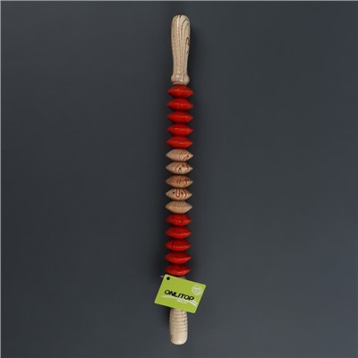 Массажёр «Скалка», универсальный, 47 × 4 см, деревянный